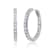 CZ Huggie Earrings In Sterling Silver