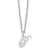 Rhodium Over Sterling Silver Letter P  Initial Necklace