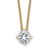 14K Yellow Gold 3/4 ct. 6.0mm Round G H I True Light Moissanite
Solitaire Pendant with Chain