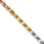 14k Tri-color Gold 4mm Solid Diamond-Cut Rope 20 Inch Chain
