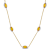 Citrine and Diamond 14K Yellow Gold Station Necklace 2.77ctw