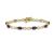 14k Yellow and White Gold with Rhodium Over 14k Yellow Gold Amethyst and
Diamond Infinity Bracelet