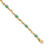 14k Yellow Gold and Rhodium Over 14k Yellow Gold Diamond and Oval
Emerald Bracelet
