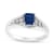 0.68ctw Sapphire and Diamond Ring in 14k White Gold