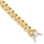 10k Yellow Gold and 10k White Gold 11mm Hand-polished Traditional Link Bracelet