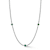 Sterling Statements Rhodium Over Sterling Silver 3-Stone Green CZ Curb
Chain Necklace