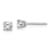 Rhodium Over 14K Gold Certified Lab Grown Diamond 1/2ct. VS/SI GH+,
4-Prong Earrings
