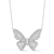 Rachel Zoe Pave CZ Large Butterfly Pendant Necklace in Rhodium Over
Sterling Silver
