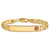 14k Yellow Gold Medical Red Enamel Mariner Link ID Bracelet