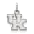 Rhodium Over Sterling Silver LogoArt University of Kentucky Extra Small Pendant