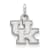 Rhodium Over Sterling Silver LogoArt University of Kentucky Extra Small Pendant