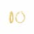14K Yellow Gold Over Sterling Silver Enamel Hammered Hoop Earrings in Golden