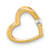 10k Yellow Gold Diamond Heart Chain Slide Pendant