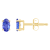 5x3mm Oval Tanzanite 14k Yellow Gold Stud Earrings