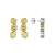 Yellow Cubic Zirconia Platinum Over Silver November Birthstone Earrings 7.99ctw