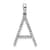 Rhodium Over 14K White Gold Diamond Letter A Initial Pendant