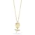 Sterling Statements 14K Yellow Gold Over Sterling Silver CZ Rose Necklace