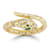 Rachel Zoe CZ Bypass Snake Ring in 14K Gold Over Sterling Silver