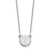 Rhodium Over 14k White Gold Tiny Circle Block Letter T Initial Pendant
Cable Link 18 Inch Necklace