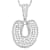 CZ Initial U Bubble Letter Pendant Necklace In Sterling Silver 1.8ctw