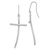 Rhodium Over 14k White Gold Polished Cross Dangle Earrings