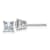 Rhodium Over 14K White Gold 1ct. 4.5mm Princess D E F Pure Light
Moissanite Earrings