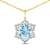 1.90ctw 14K Yellow Gold Aquamarine and White Diamond Pendant with 18
inch Cable Chain