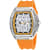 Christian Van Sant Men's Odyssey White Dial, Orange Rubber Strap Watch