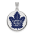 Rhodium Over Sterling Silver NHL LogoArt Toronto Maple Leafs Enamel Pendant
