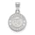 Rhodium Over Sterling Silver MLB Washington Nationals LogoArt Circle Pendant