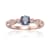 Blue Lab Created Alexandrite with Moissanite Accents 14K Rose Gold Over
Sterling Silver Ring
