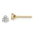 14K Yellow Gold 1/3ct. 3.5mm Round J-K Color Moissanite Earrings