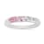 Pink And White Cubic Zirconia Rhodium Over Sterling Silver Ring 0.21ctw