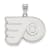 Rhodium Over Sterling Silver NHL LogoArt Philadelphia Flyers Large Pendant