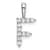 Rhodium Over 14K White Gold Lab Grown Diamond Letter F Initial Pendant