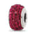 Sterling Silver Reflections Maroon Full Preciosa Crystal Bead
