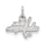 Rhodium Over Sterling Silver NHL LogoArt Washington Capitals Extra Small Pendant