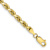10k Yellow Gold 4mm Diamond-Cut Quadruple Rope Link Bracelet