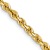 14k Yellow Gold 3mm Solid Diamond-Cut Quadruple Rope 18 Inch Chain