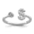 Rhodium Over 14K White Gold Lab Grown Diamond VS/SI GH, Initial S
Adjustable Ring