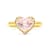 Rose Quartz and White Topaz 14K Yellow Gold Over Sterling Silver Ring