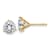 14K Yellow Gold 2.50ct. 7.0mm Round J-K Color Moissanite Earrings