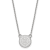 Rhodium Over Sterling Silver MLB LogoArt Seattle Mariners Pendant Necklace