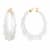 14K Yellow Gold Over Sterling Silver Acrylic and Hand Painted Enamel
Bamboo Illusion Hoops in Dove