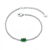 Emerald Color CZ Statement Bracelet In Sterling Silver