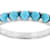 Turquoise Stackable Band Ring In Sterling Silver 3mm