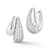 Rachel Zoe Pave Double Teardrop Hoop Earrings in Rhodium Over Sterling Silver