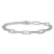 14K White Gold Polished Fancy Link with 1-inch Extension Bracelet