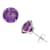 Amethyst Stud Earrings In 10K White Gold 3.4ctw