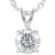 Diamond Simulant Solitaire Pendant Necklace In Sterling Silver 3.00ct